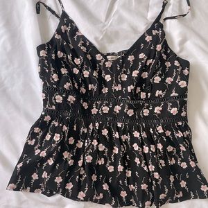 Francesca’s Peplum Crop Floral top